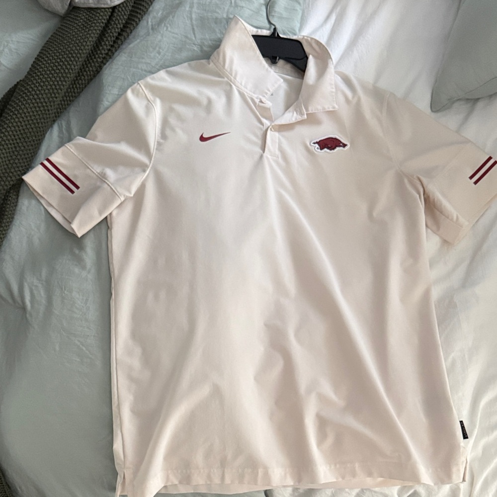 Nike Men's Arkansas White Polo